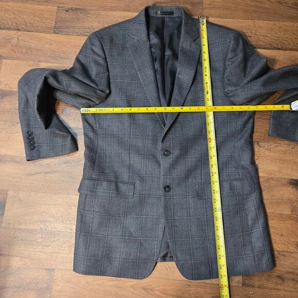 Calvin Klein Macys men's store plaid blazer sport coat jacket size 39R - Picture 7 of 8